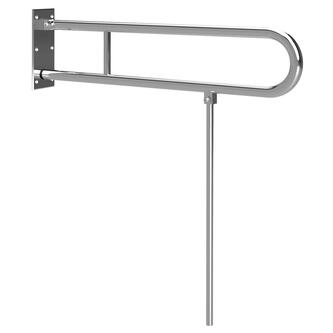 HANDICAP Haltegriff mit Stützbein 813mm, polierter Edelstahl