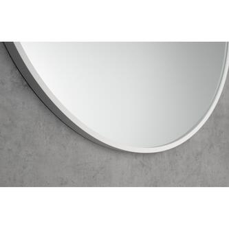 NOTION SLIM Spiegel im Rahmen, Rund, Durch. 50cm, Weiß matt