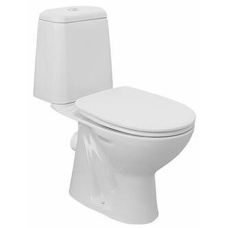 RIGA Kombi-WC, Betätigungsplatte 3/6l, Abgang waagerecht, weiß