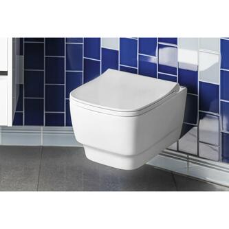BELLO WC Sitz mit Soft Close System , Weiß/ Chrom
