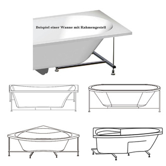 Rahmengestell zu Badewanne Tandem L