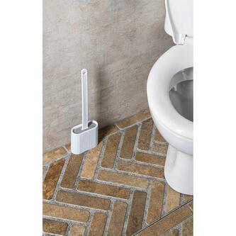 Silikon-WC-Bürste zum Stellen/Einhängen, weiß