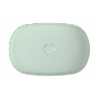 INFINITY OVAL Aufsatzwaschbecken 55x36cm, Grün Mint