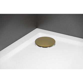 Duschwannensiphon, Durch. 90mm, DN40, Niedrig, Gold matt Abdeckung