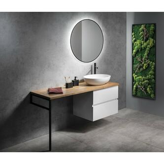 Stützkonsole 490x690x20mm, Edelstahl lackiert, schwarz matt