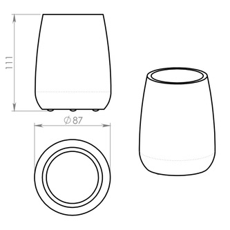 GEMINI Glas zum Stellen, weiß