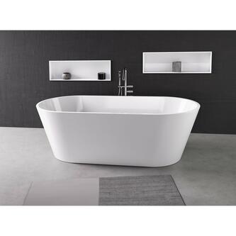 AZRA freistehende Badewanne 170x80x58cm, Weiß