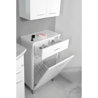 ZOJA/KERAMIA FRESH Unterschrank mit Wäschekorb 50x78x29cm, weiß