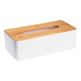 SNOW Papiertuchbox 262x90x132mm, weiß/Bambus