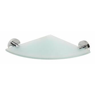 X-ROUND E Eck-Glasablage 235x255mm, Chrom