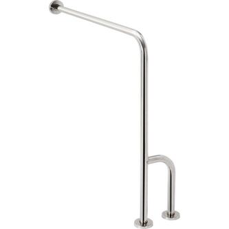 HANDICAP Stützgriff rechts 800x850mm, polierter Edelstahl
