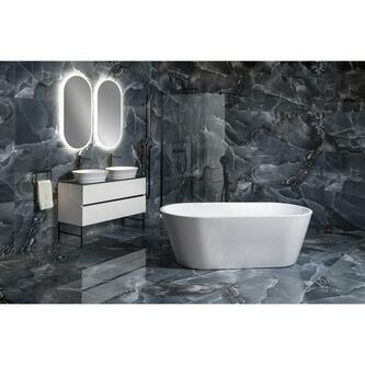 AZRA freistehende Badewanne 170x80x58cm, Weiß