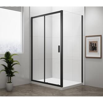 EASY BLACK Rechteckige Duschkabine 1300x700mm L/R Variante