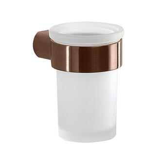 PIRENEI  Zahnputzbecher/Glas, Milchglas, Kupfer matt