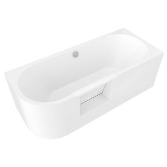 PORTAS Rechts Badewanne mit Tür, 180x75x60cm, Weiß