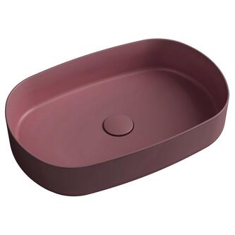 INFINITY OVAL Aufsatzwaschbecken 55x36cm,  Maroon Red matt