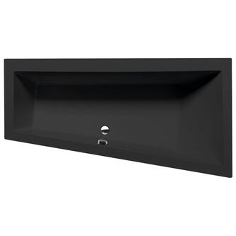Raumspar Badewanne ANDRA 160x90x45cm, rechts, schwarz matt