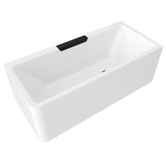 CASCATA R MONOLITH Rechteckbadewanne 180x80x60cm, Kaskade Schwarz