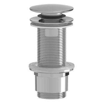 Waschbecken-Ablaufgarnitur 5/4“, klick-klack, großer Stopfen, 10-80mm, ABS/chrom