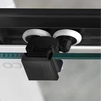 SIGMA SIMPLY BLACK Eck-Duschabtrennung, 1200x1200 mm, Eckeinstieg, Klarglas