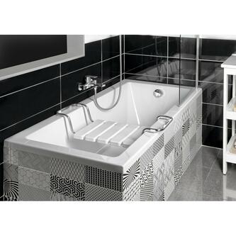 DOUBRAVA Rechteckwanne 160x70x41cm, ohne Füße, weiß