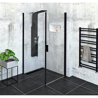 Zoom Line Black Rechteckige Duschkabine 800x900mm L/R Variante