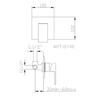 KUOVADIS Duscharmatur, Chrom