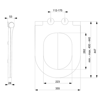 BRILLA Slim WC Sitz mit Soft Close System, hellblau matt