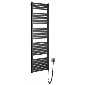 TONDI-E Elektrischer Badheizkörper, gerade, 450x1690 mm, 600 W, Schwarz mat