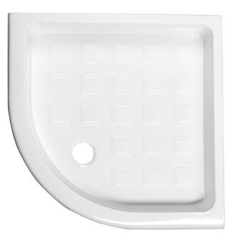 RETRO Keramik-Duschwanne, Viertelkreis 90x90x20cm, R550, weiß