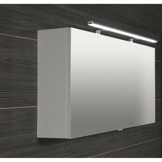 CLOE Spiegelschrank mit LED Beleuchtung, 100x50x18cm, weiss