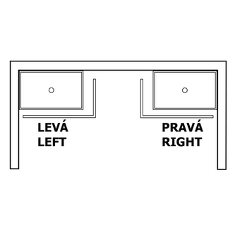 KARIA 120x80 Eckschürze, Höhe 11cm, links