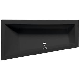Raumspar Badewanne ANDRA 170x90x45cm, links, schwarz matt