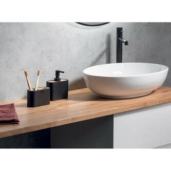 NINFEA Seifenspender zum Stellen, Schwarz/Bambus