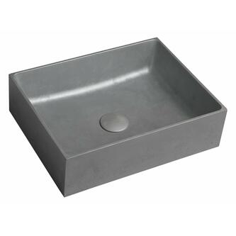 FORMIGO Betonwaschbecken, 47,5x14x36,5 cm, Silber