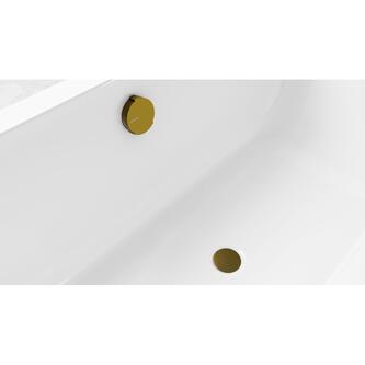Ablaufgarnitur mit Einlauf, Bowden, Länge 1000mm, Stopfen 72mm, Gold matt