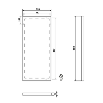 Badmöbelset LATUS X 40, Silbereiche