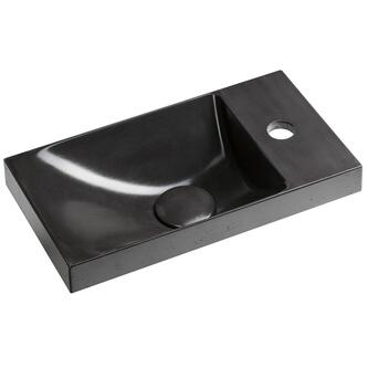 AGOS Beton-Waschtisch 40x22cm, links/rechts, Anthrazit Halbglanz