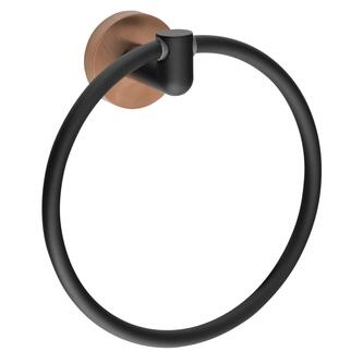 LARISSA Handtuchring, schwarz/Kupfer matt
