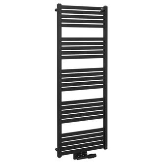 GRUNT Badheizkörper 500x1330 mm, Mittelanschluss, Schwarz mat