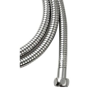 LUX Edelstahl-Duschschlauch, Dehnbar 200-225cm, Chrom