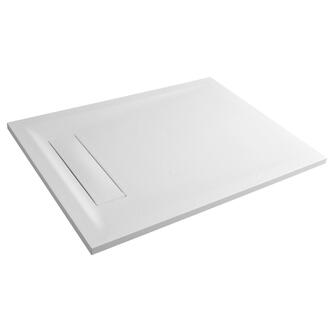 ELEA Gussmarmor - Duschwanne,120x80cm, weiss