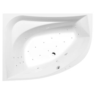 TANYA L Whirlpool-Badewanne, 160x120x49cm, Attraction Hydro-Air, Chrom