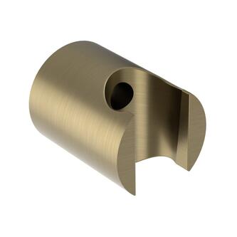 Brausehalter, rund, fest, Gold matt