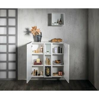 ESPACE Schrank 35x94x32cm, 1x Tür, links/rechts, weiss matt