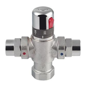 Thermostat-Mischer für 4 bis 8 Abnehmer, Chrom