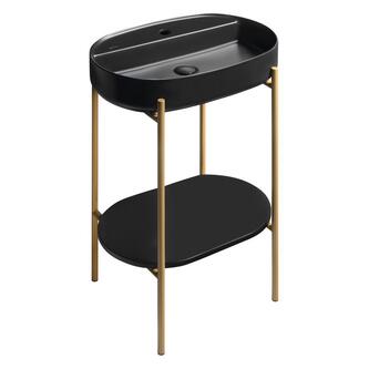 PUNO Konsole mit Waschbecken 600x860x396mm, gold matt