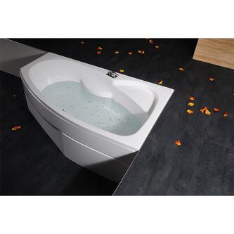 Raumspar Badewanne MAMBA 160x95x45cm, links, weiß