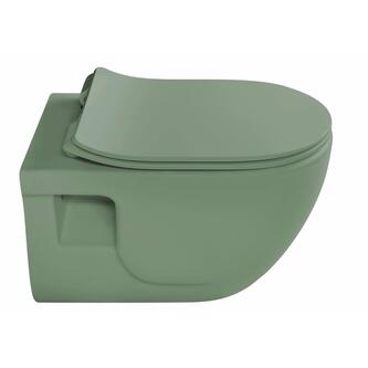 BRILLA WC, 36,5x53cm, grün matt, spülrandlos