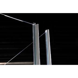 VITRA LINE Duschabtrennung 3-teilig 900x800mm, rechts, Klarglas